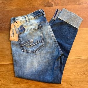 SILVER BRAND Girlfriend Style Cuffed Ankle JEANS